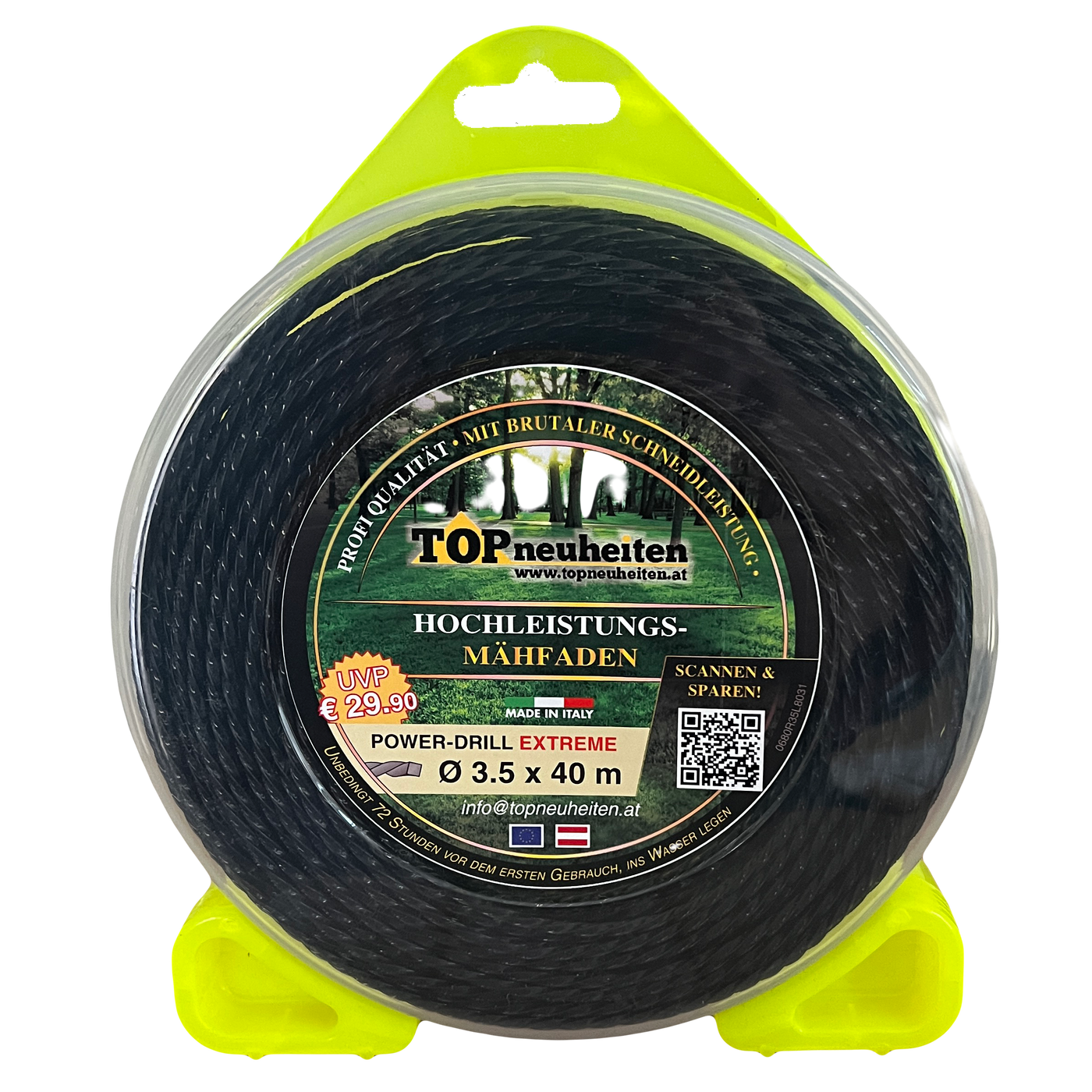 Profi Mähfaden schwarz gedrillt 3,5 mm x 40 m