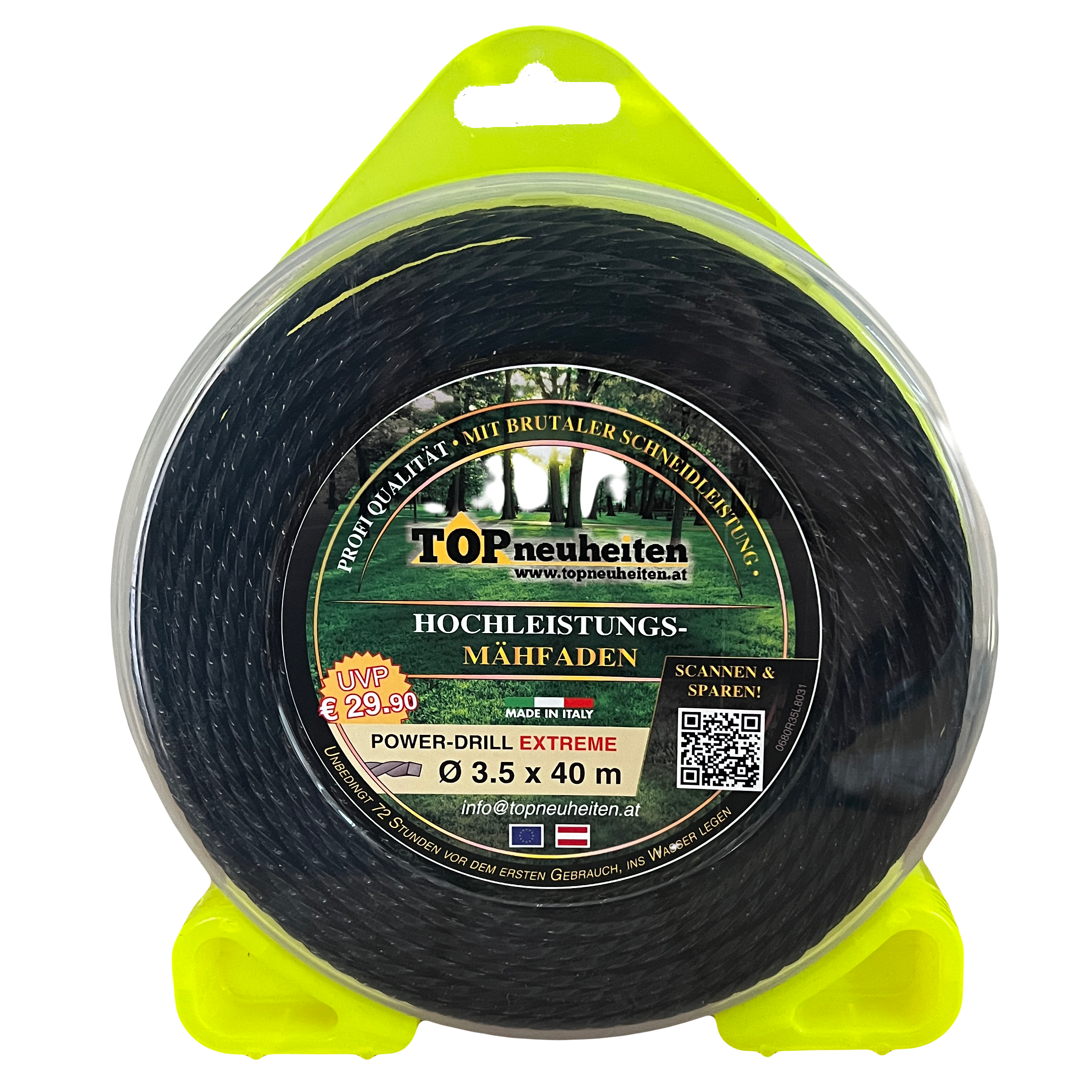Profi Mähfaden schwarz gedrillt 3,5 mm x 40 m