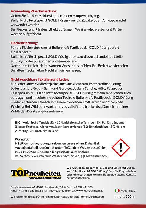 Bullenkraft Textilspecial Super-Set Dose 750 ml + Gold flüssig 500 ml