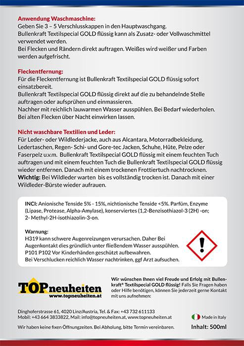 Bullenkraft Textilspezial gold flüssig 500 ml