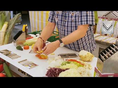 Gigant Multihobel Edelstahl Set mit 4 Einsätzen & Restehalter