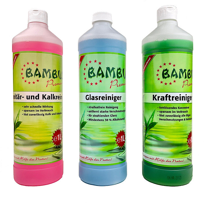 Bambus Premium Reiniger Superset, 3-teilig